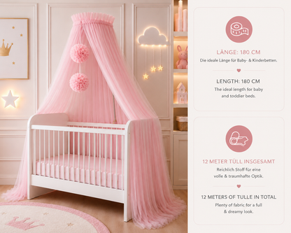 Premium Betthimmel rosa