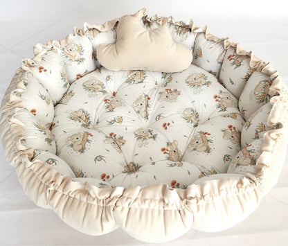 Velvet 2in1 play mat / baby nest cream koala 