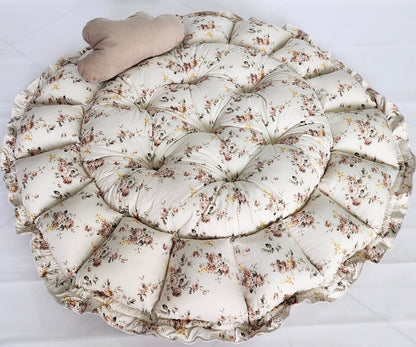 Velvet 2in1 play mat / baby nest beige 