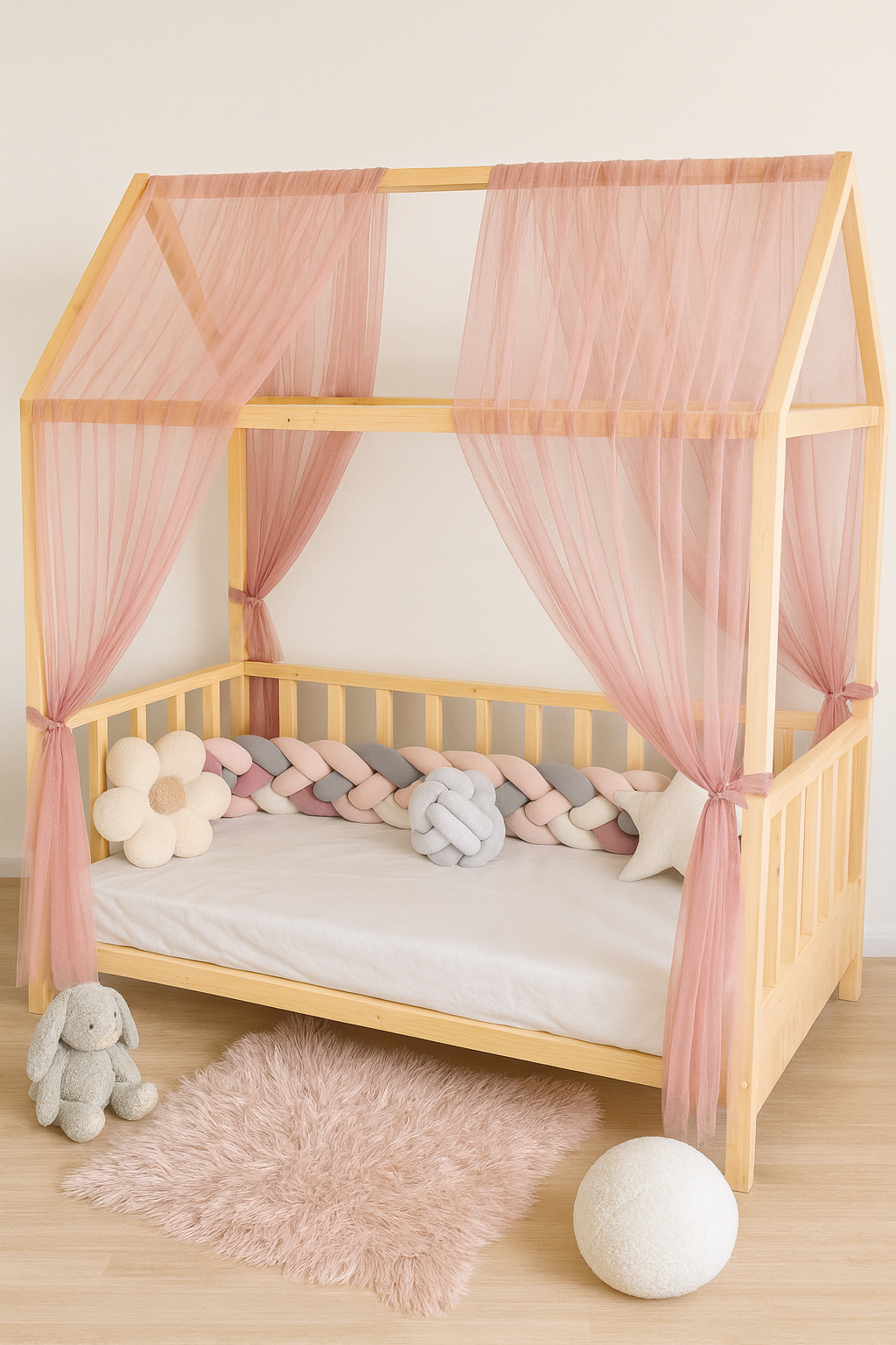 Classic Hausbetthimmel altrosa