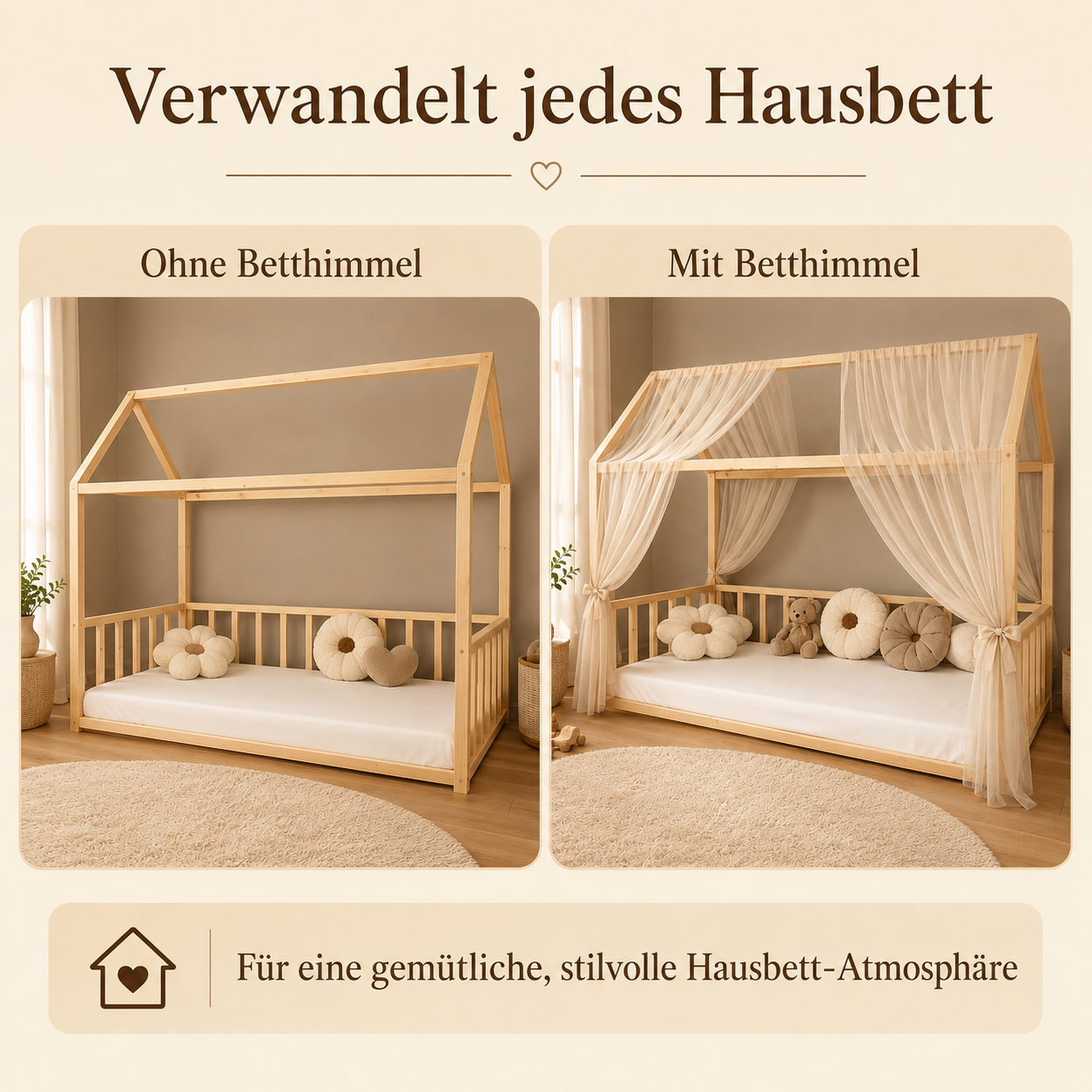 Classic Hausbetthimmel beige