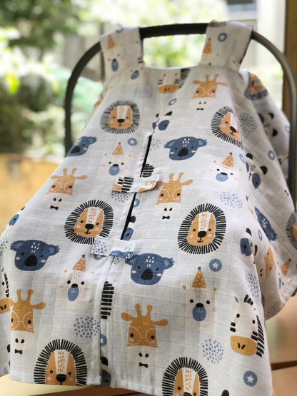 Babyschalen Set hellblau Löwen