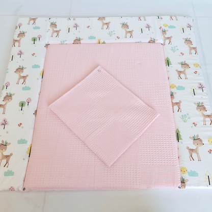 changing mat pink deer