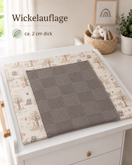 Wickelauflage anthrazit Waldfreunde