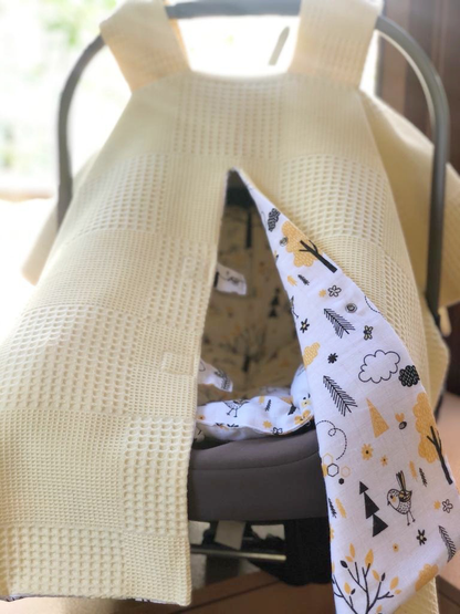Babyschalen Set 2-lagig, gelbe Bären