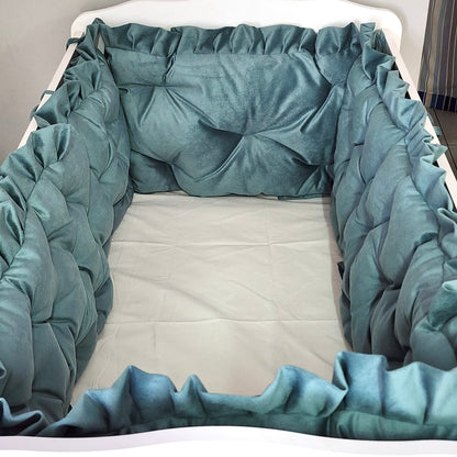 Velvet bed surround green