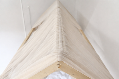 Gekräuselter Hausbett - Himmel beige