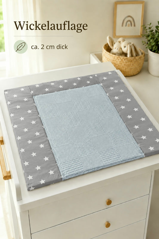changing mat light blue stars