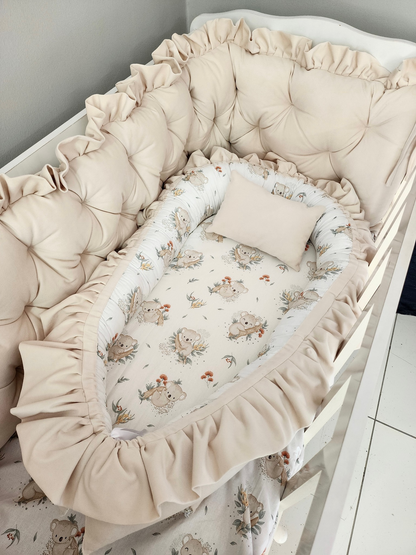 Samt Bettumrandung creme, Koala Bettwäsche
