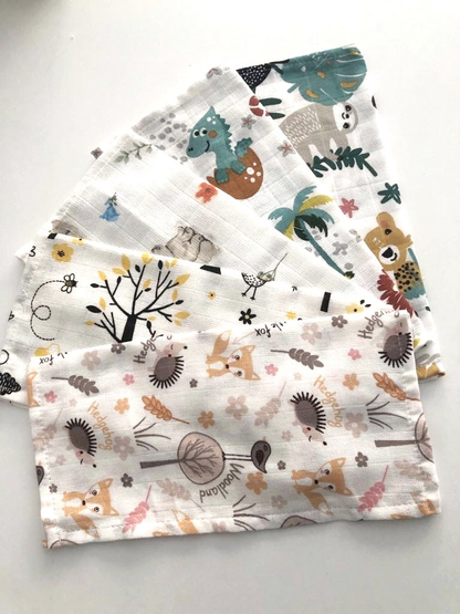 Muslin Burp Cloths 5 Pieces