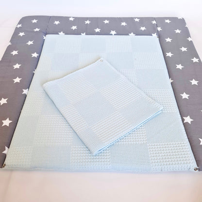 changing mat light blue stars