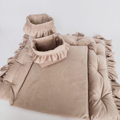 Wickelauflage Samt beige