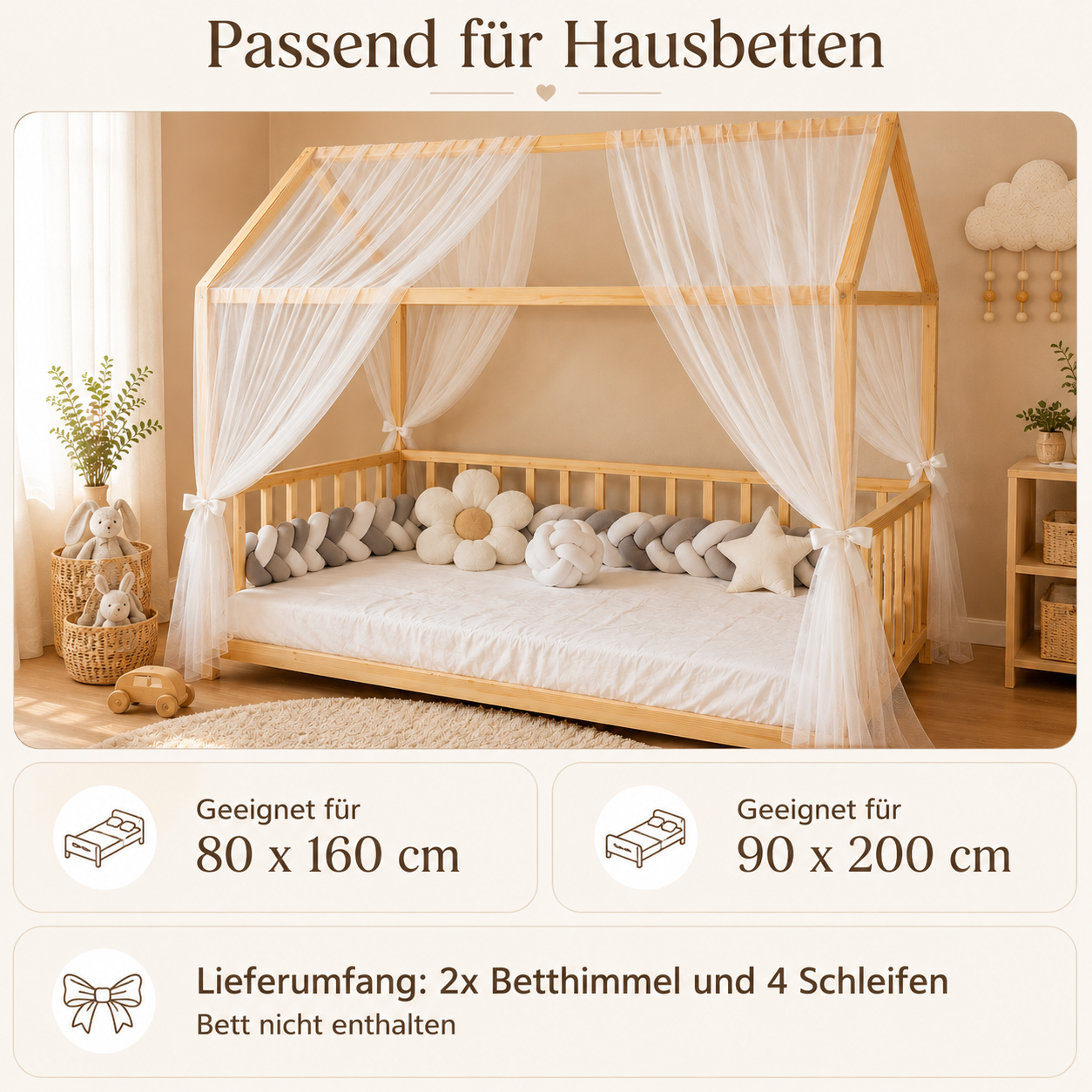 Classic Hausbetthimmel ecru