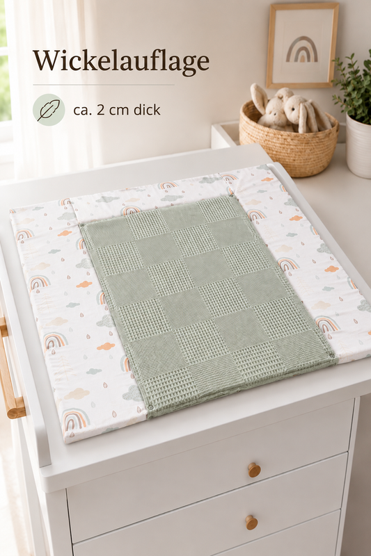changing mat green rainbow