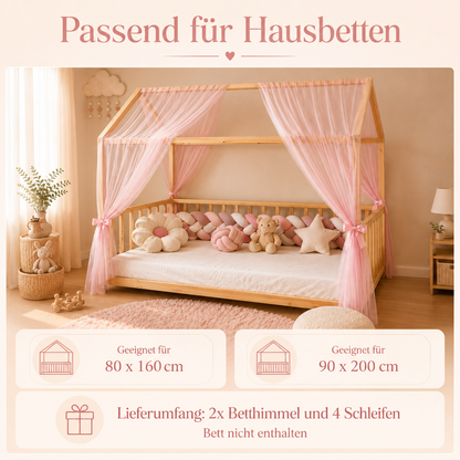 Classic Hausbetthimmel rosa