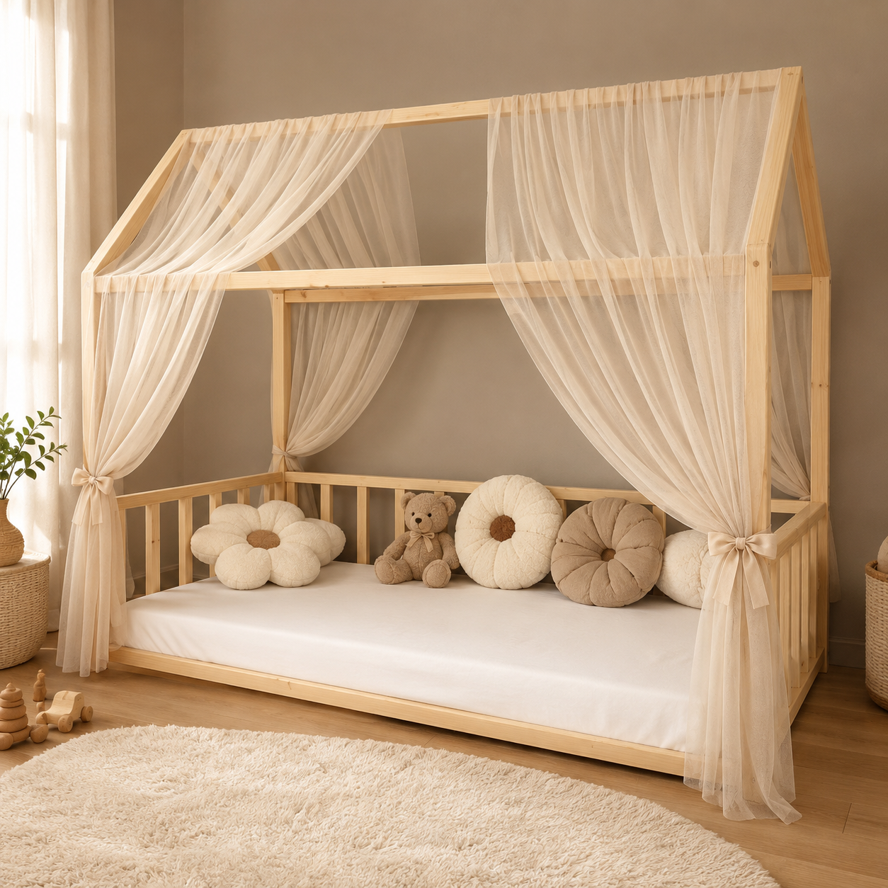Classic Hausbetthimmel beige