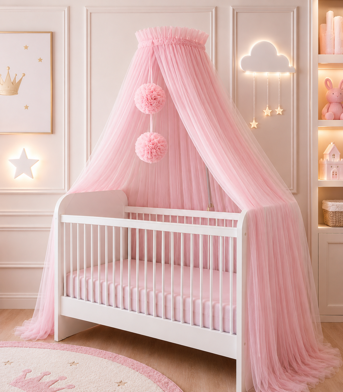 Premium Betthimmel rosa