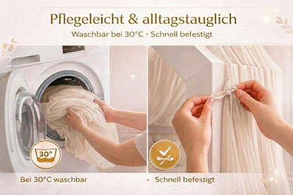 Gekräuselter Hausbett - Himmel beige