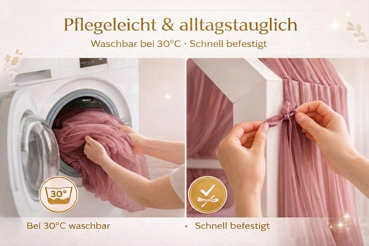 Gekräuselter Hausbett - Himmel rosa