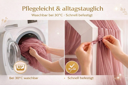 Gekräuselter Hausbett - Himmel rosa