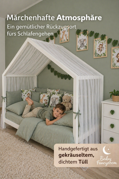 house bed - canopy beige 