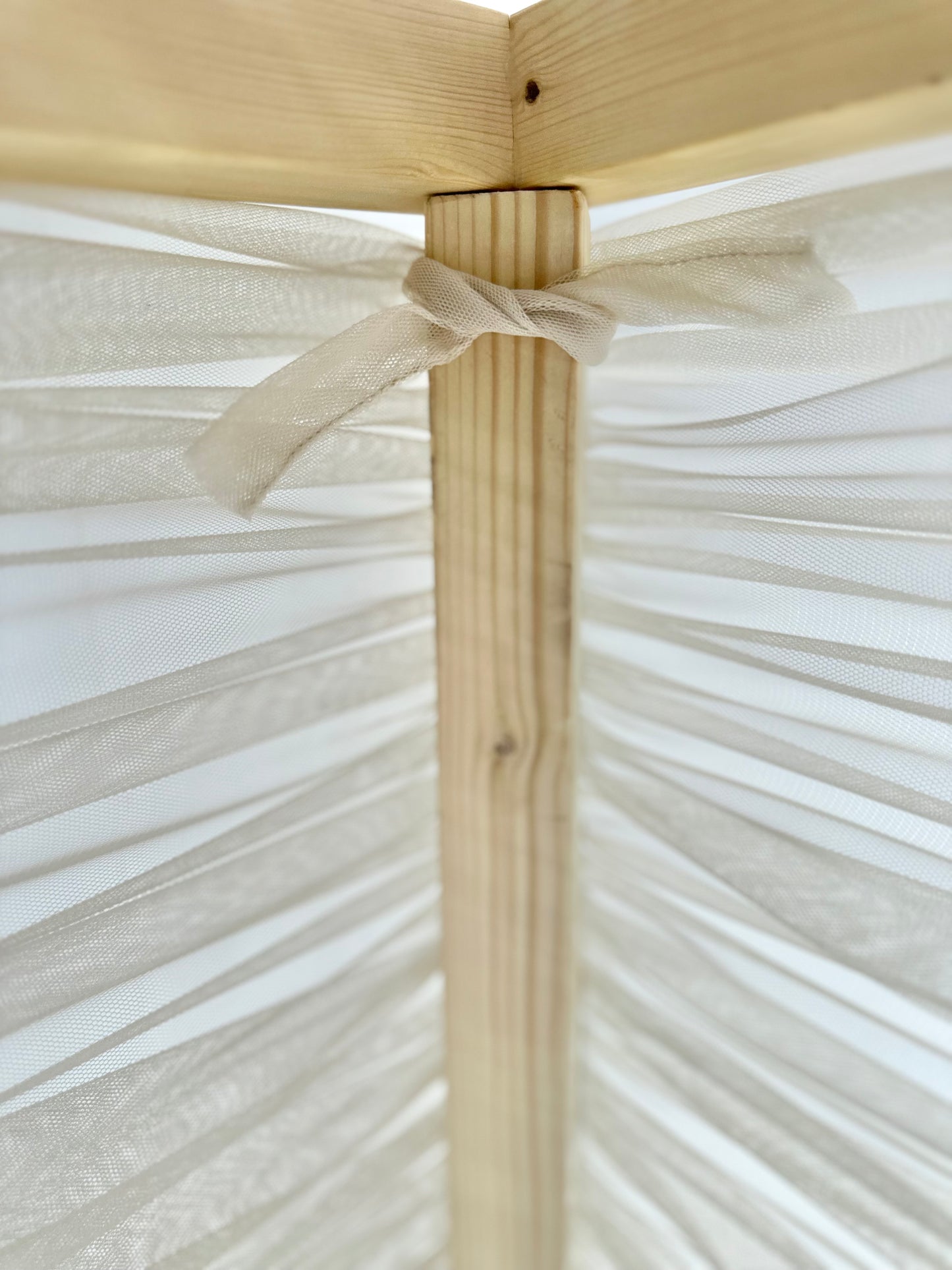 Gekräuselter Hausbett - Himmel beige