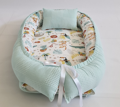 Baby Nest Mint Green Jungle 