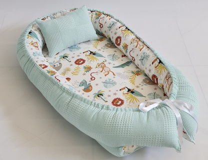 Baby Nest Mint Green Jungle 